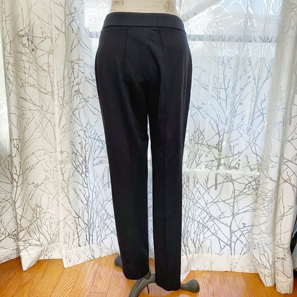 AKRIS PUNTO BLACK SLIM FIT STRETCHY KNIT MID RISE DRESS PANTS - Picture 5 of 9